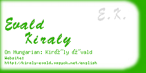 evald kiraly business card